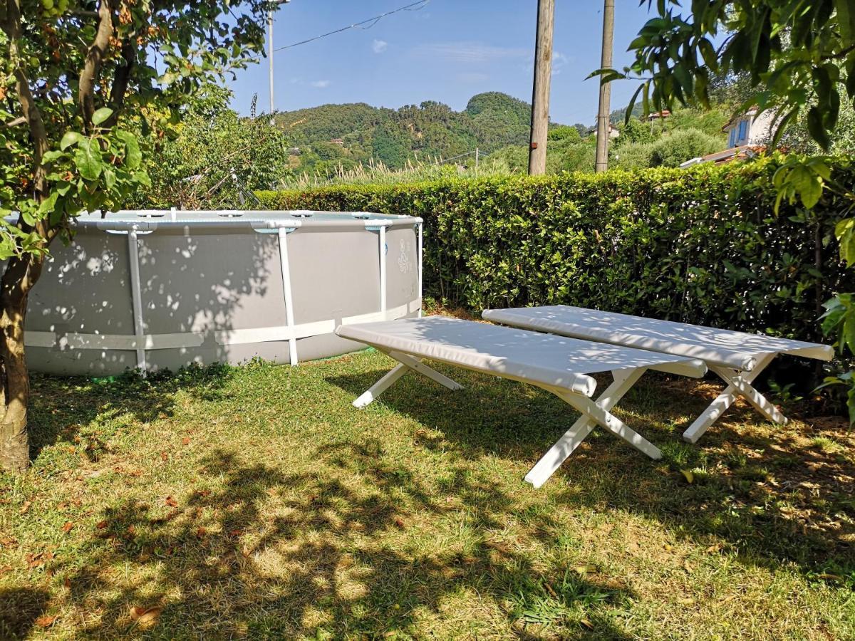 Parte Di Casa Con Giardino E Piscina Villa Pietrasanta Exteriör bild